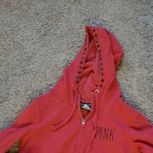 Red PINK Victoria's Secret zip up
